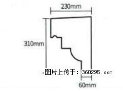产品分解图型 - 檐口线，型号：SX311-YK-3，规格：230x310mm(3) - 克拉玛依三象EPS建材 klmy.sx311.cc